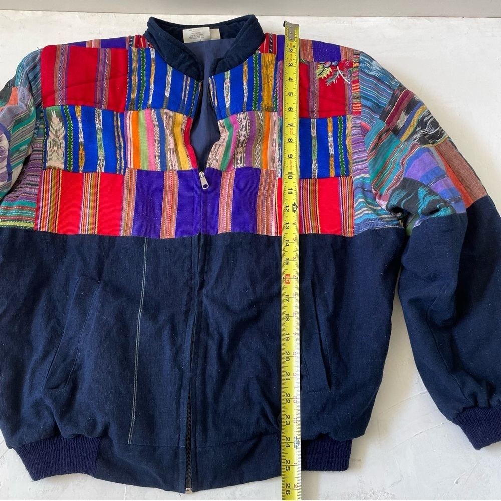 James Halbert Serape Patchwork Bomber Jacket Ethn… - image 7